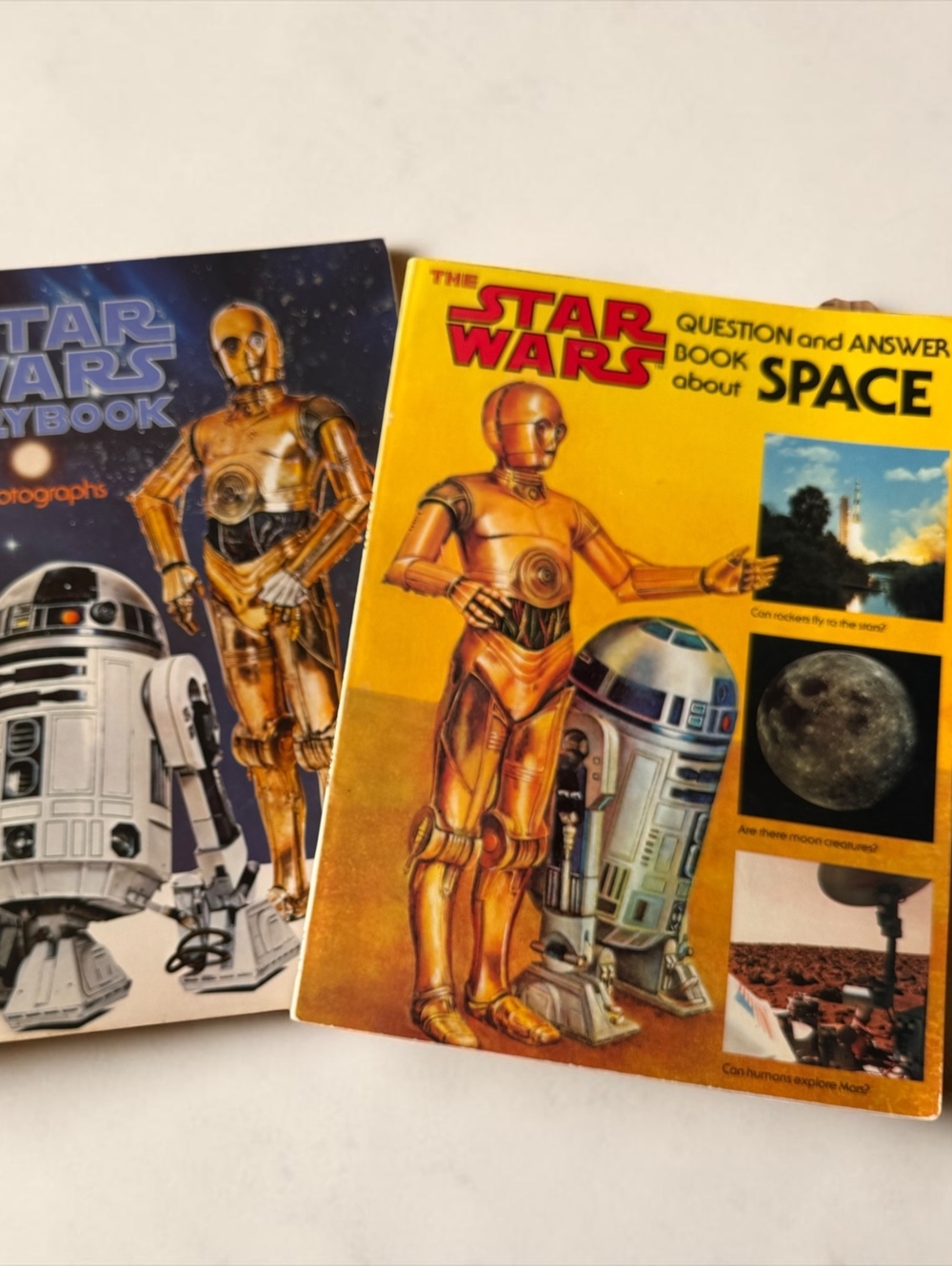 Vintage 1978 79 Star Wars Books Lot of 2 Scholastic Storybook Space C-3PO R2-D2